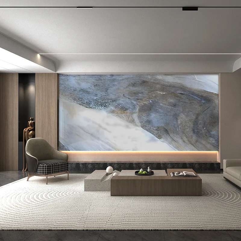 아마존 그린 및 블루 시리즈 대리석 배경 벽 패널