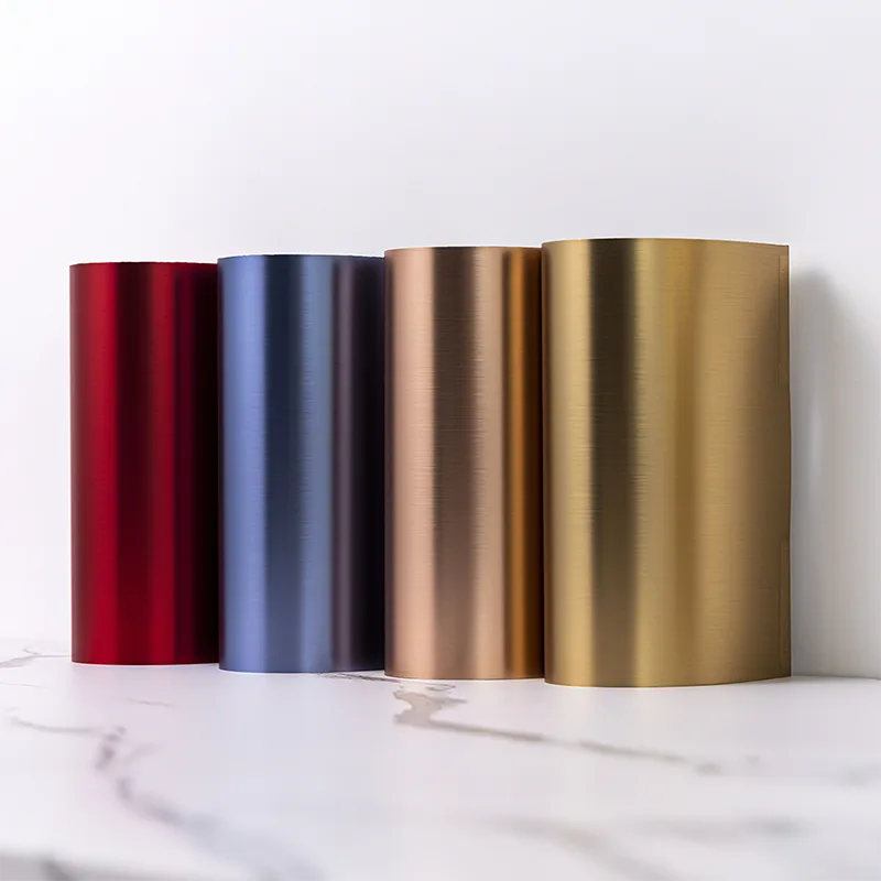 PET 금속 질감 단단한 대나무 섬유 벽면